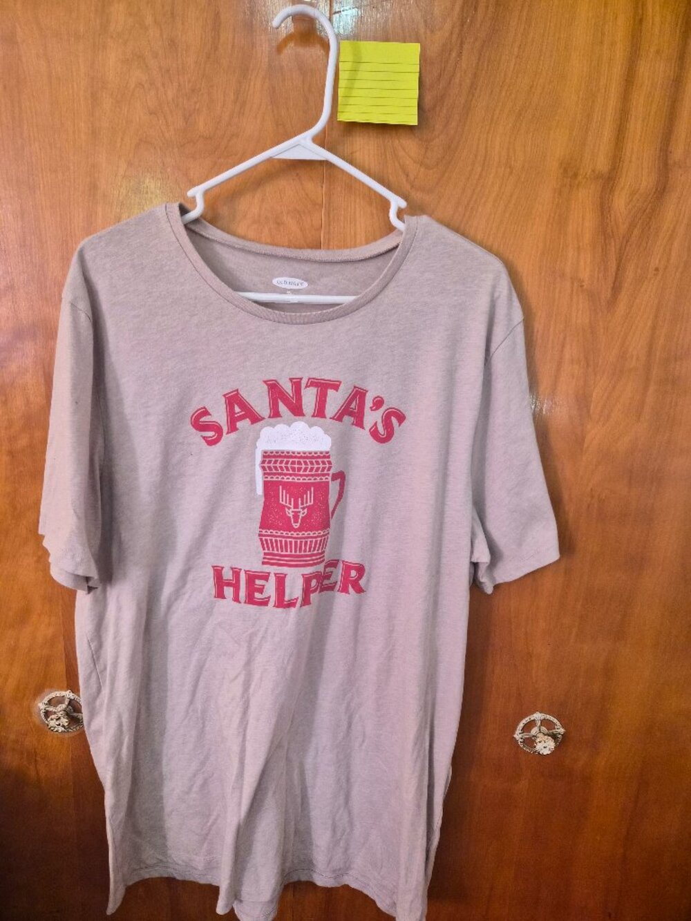 Old Navy Santa's Helper Christmas Graphic T-Shirt Gray Size 2X